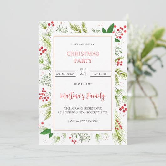 Fête de Noël Invitations Fête de Noël (Debout devant)