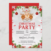 Fête de Noël Invitations Fête de Noël (Devant / Derrière)