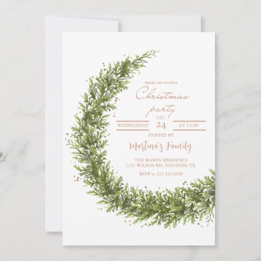 Fête de Noël Invitations Fête de Noël (Devant)