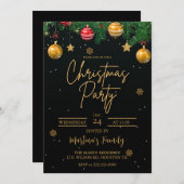 Fête de Noël Invitations Fête de Noël (Devant / Derrière)