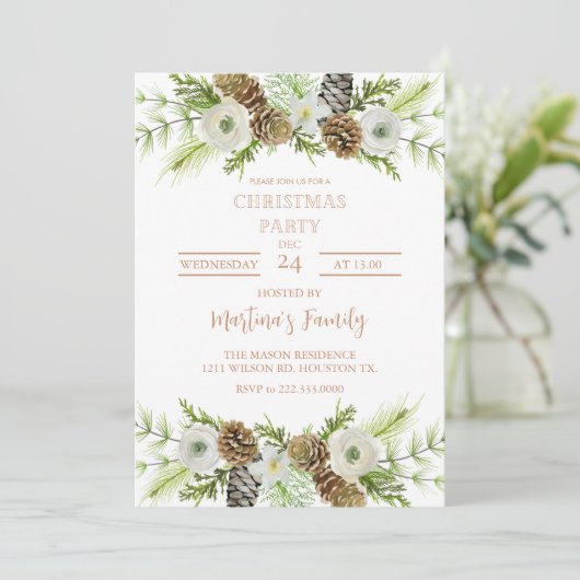 Fête de Noël Invitations Fête de Noël (Debout devant)