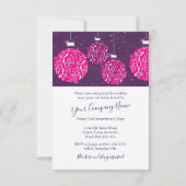 Fête de Noël invitations rose chauve (Dos)