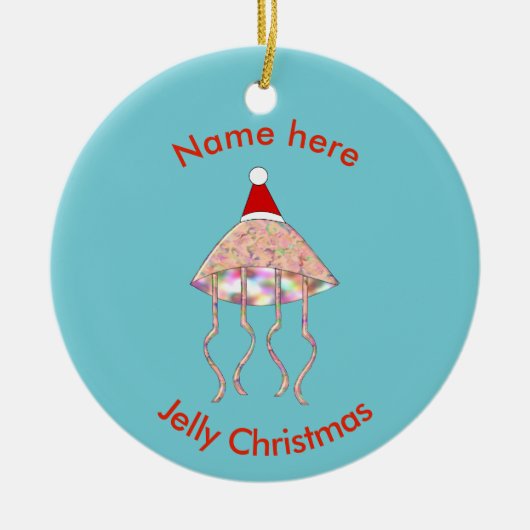 Fête de Noël Jellyfish Custom Ornement (Devant)