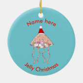 Fête de Noël Jellyfish Custom Ornement (Dos)