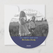 Fête de Noël Joyeux carte de vacances photo de la  (Dos)