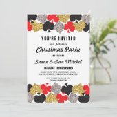 Fête de Noël Las Vegas Casino Cartes Invitation (Debout devant)