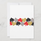 Fête de Noël Las Vegas Casino Cartes Invitation (Dos)