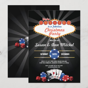 Fête de Noël Las Vegas Casino Dice Invitation