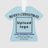 Fête de Noël Lumière Chemise Bleue Forme Acrylique (devant)