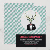Fête de Noël moderne, Cartes d'invitation pour la  (Devant / Derrière)