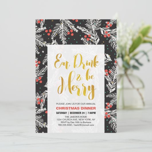 Fête de Noël moderne, Fêtes Invitations (Debout devant)