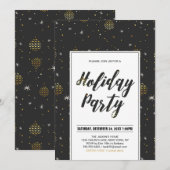 Fête de Noël moderne, invitations pour la fête de  (Devant / Derrière)