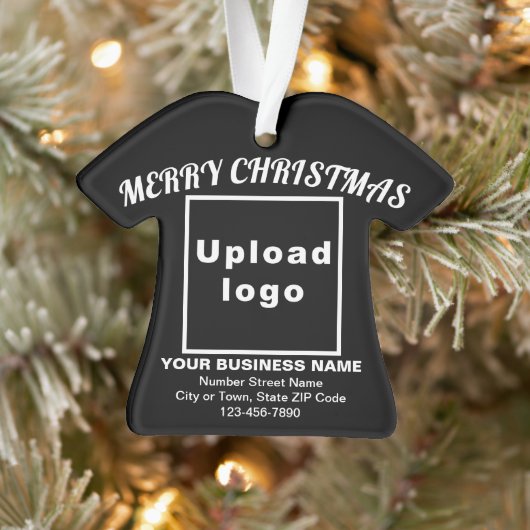 Fête de Noël noir T-shirt en forme acrylique (Arbre)