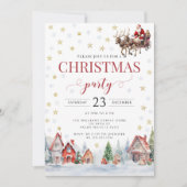 Fête de Noël Père Noël invitation à la traîneau (Devant)