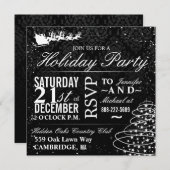 Fête de Noël Père Noël Sleigh Invitations (Devant / Derrière)