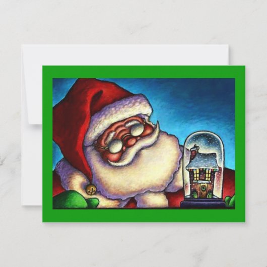 FÊTE DE NOËL PÈRE NOËL SNOWGLOBE INVITATION (Devant)