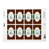 Fête de Noël Perle V Étiquette de bouteille de vin (Feuille entière)