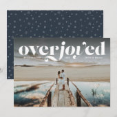 Fête de Noël ravie de nouveau carte photo (Devant / Derrière)