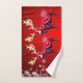 Fête de Noël Red Reindeer Vacances d'hiver (Serviette à main)