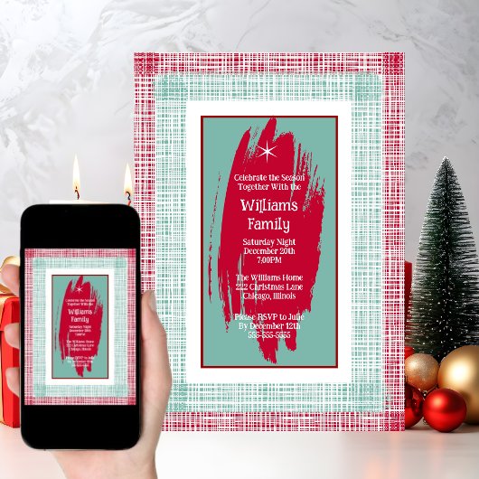 Fête de Noël Réunion étoile Invitation