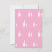 Fête de Noël rose clair et vert Invitation (Dos)