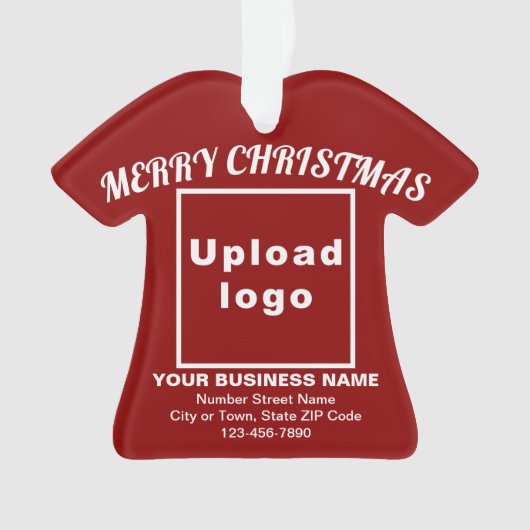 Fête de Noël Rouge T-shirt en forme acrylique (devant)