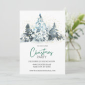 Fête de Noël Rustique Invitation Forêt de cerfs (Debout devant)