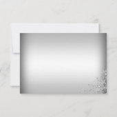 Fête de Noël Silver Crystal Snowflake RSVP (Dos)