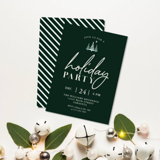 Fête de Noël simple Invitation Dk Green