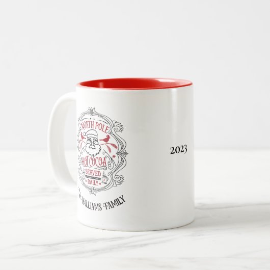 Fête de Noël sur mesure Pôle Nord Mug (Devant gauche)