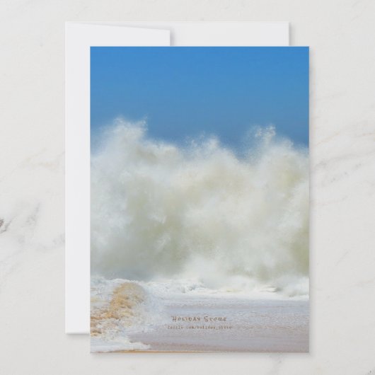 Fête de Noël thème côtier Invitation (Dos)