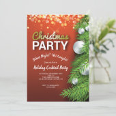 Fête de Noël trop Invitation (Debout devant)