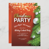 Fête de Noël trop Invitation (Devant / Derrière)