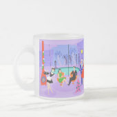 Fête de Noël Tropicale Rétro Mug de verre givré (Gauche)