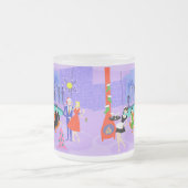 Fête de Noël Tropicale Rétro Mug de verre givré (Centre)