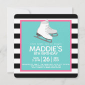 Fête de patinage sur glace Invitations d'anniversa (Devant)