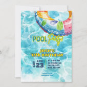 Fête de piscine d'été Invitation d'anniversaire (Devant)