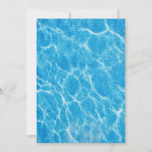 Fête de Piscine Moderne | Invitation d'anniversair (Dos)