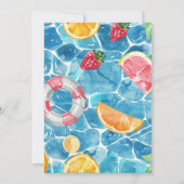 Fête de piscine moderne Invitation d'anniversaire (Dos)