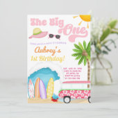 Fête de plage de filles, invitation d'été à la pla (Debout devant)