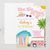 Fête de plage de filles, invitation d'été à la pla (Devant / Derrière)