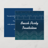 Fête de plage - Invitation de carte (Devant / Derrière)