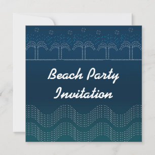 Fête de plage - Invitation de carte