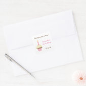 Fête de premier anniversaire : stickers / cupcake  (Enveloppe)