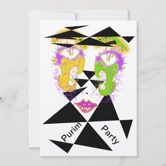 Fête de Purim Invitations de style Abstrait (Devant)