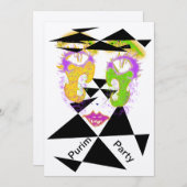 Fête de Purim Invitations de style Abstrait (Devant / Derrière)