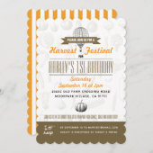 Fête de récolte Invitations Anniversaire Date d'en (Devant / Derrière)