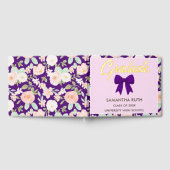Fête de remise de diplômes à ruban gingham violet (Complet)