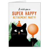 Fête de retraite avec chat noir et ballon (Devant)
