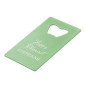 Fête de retraite heureuse Vert Sauge Élégant (Dos Angle)